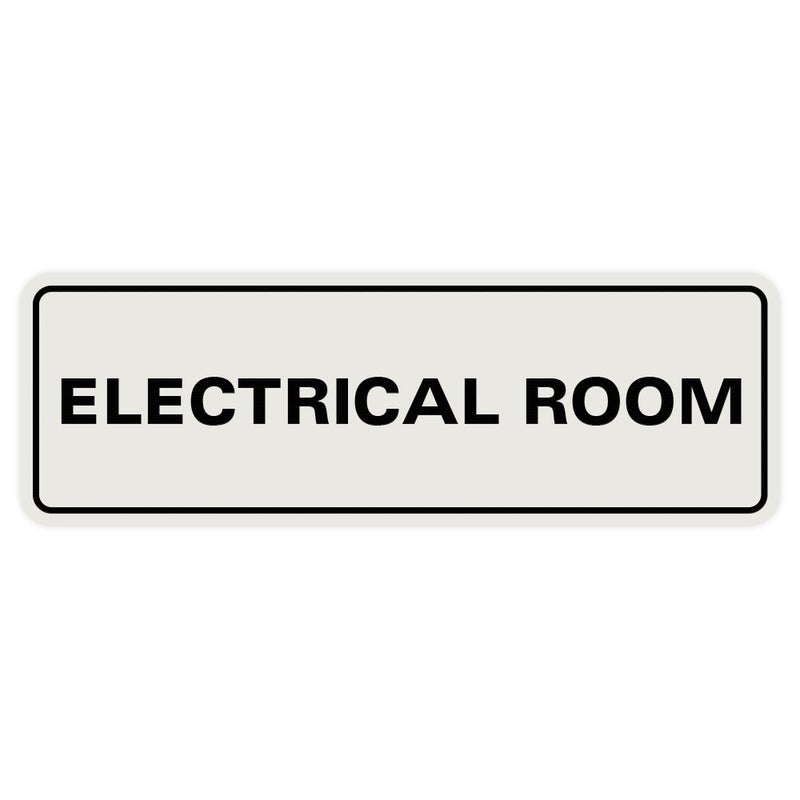 All Quality Standard Electrical Room Sign - Lt Gray - Small (1 Pack) - Image 1